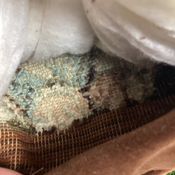 Vintage Cat Needlepoint Tapestry Pillow Long Haired Calico - Picture 7 of 11